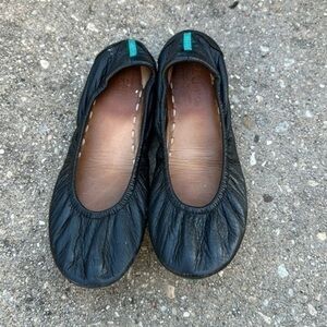 TIEKS by Gavrieli Slip-On Ballet Flats Shoes Black Leather Flat black leather 7
